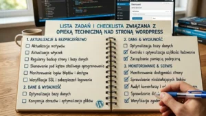 Lista zadań i checklist związanych z opieką techniczną nad stroną WordPress