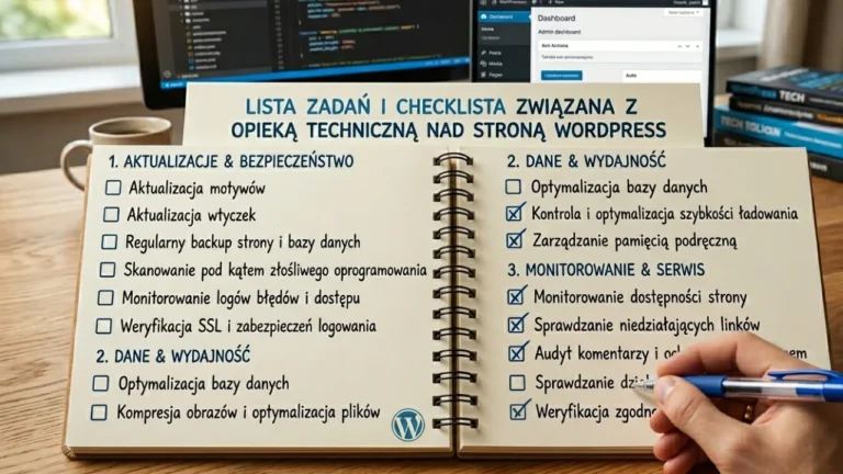 Lista zadań i checklist związanych z opieką techniczną nad stroną WordPress