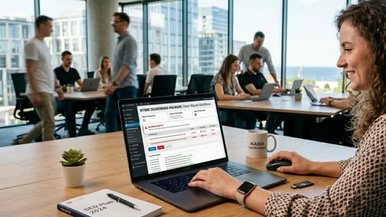 Wyniki skanowania malware w panelu wtyczki Wordfence na stronie WordPress